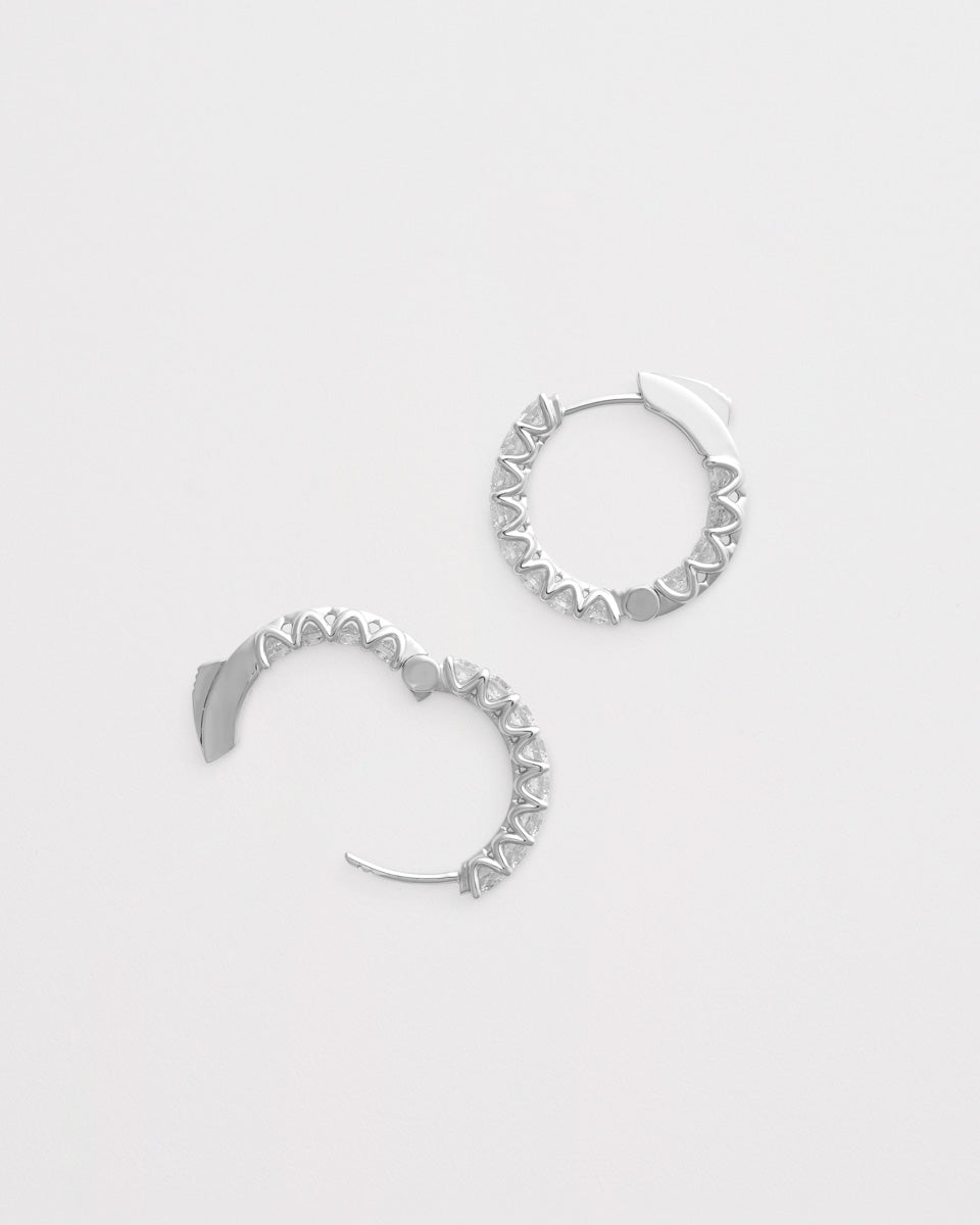 classic diamond hoop earrings