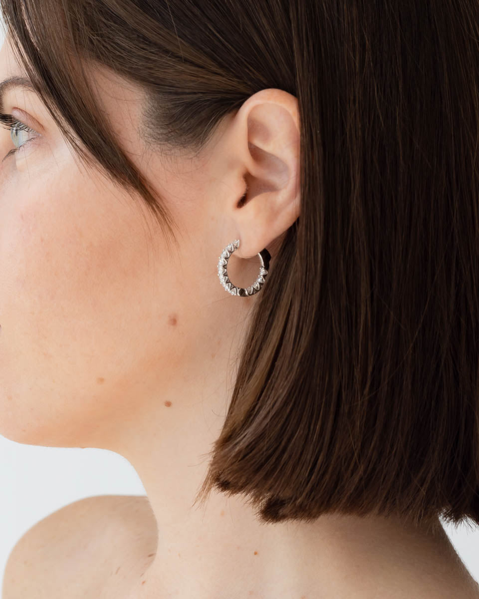 classic diamond hoop earrings