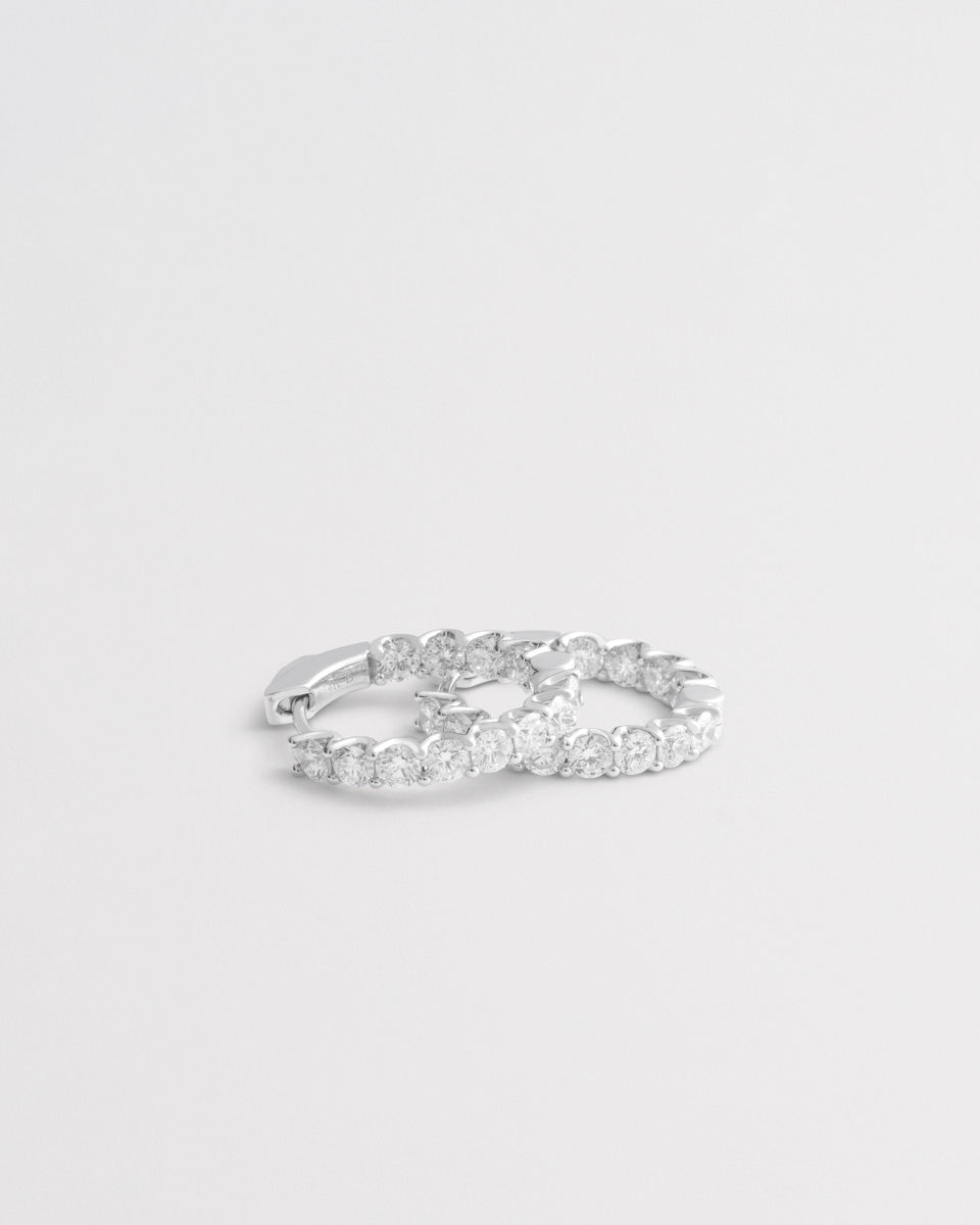 classic diamond hoop earrings